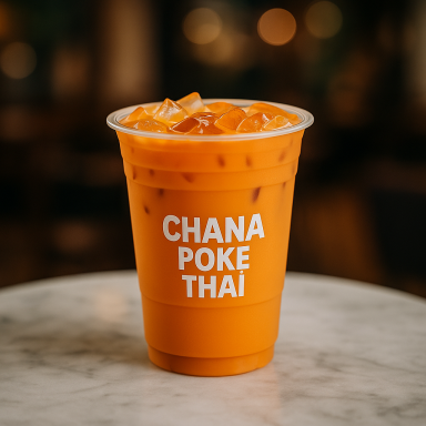 Iced Thai tea au thé thaï authentique servi à Gif-sur-Yvette