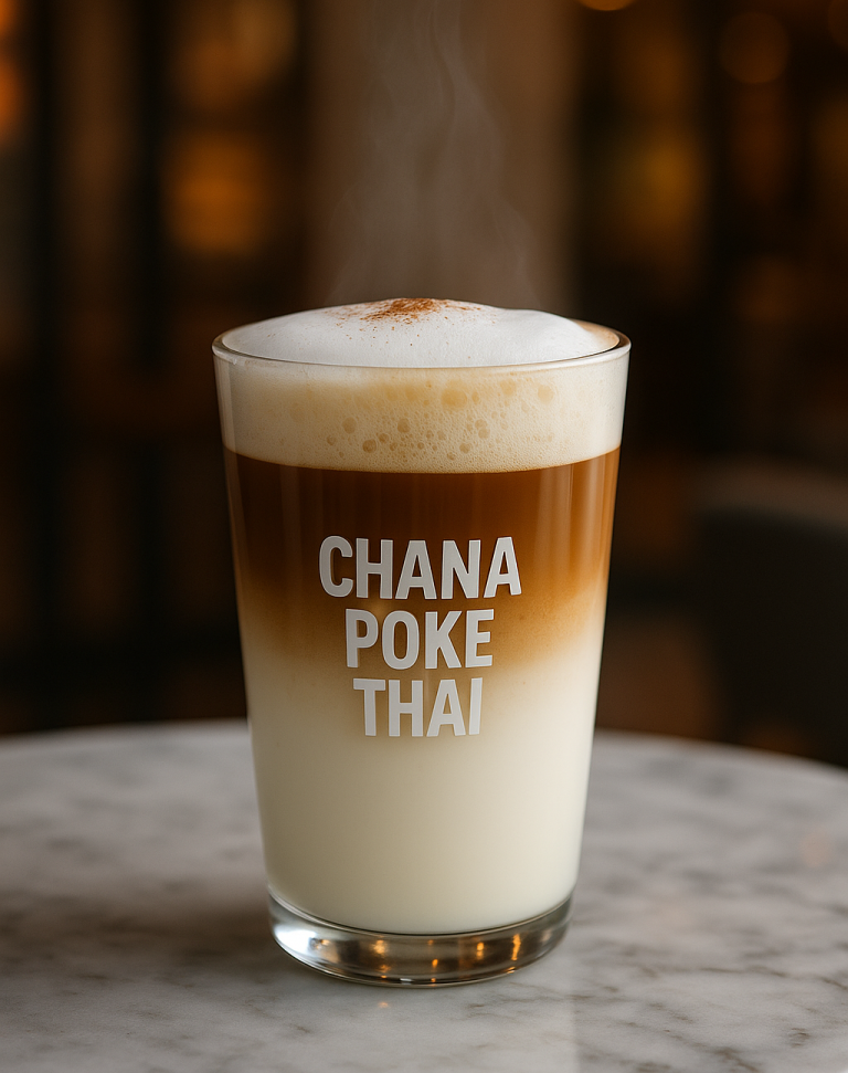 Café thaï servi chaud ou glacé chez Chana Poke Thaï